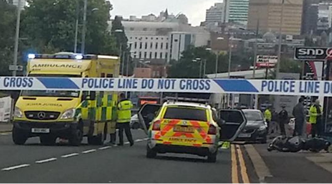 Bury New Road taped off after motorbike crash SalfordOnline